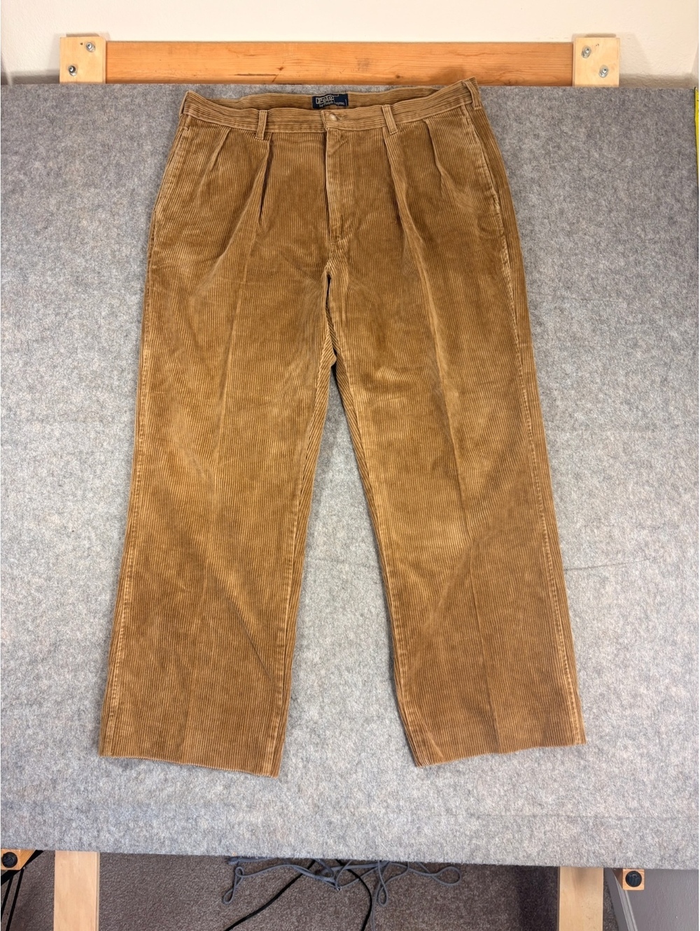 Vintage Polo Ralph Lauren tan corduroy pants mens Size 38x30